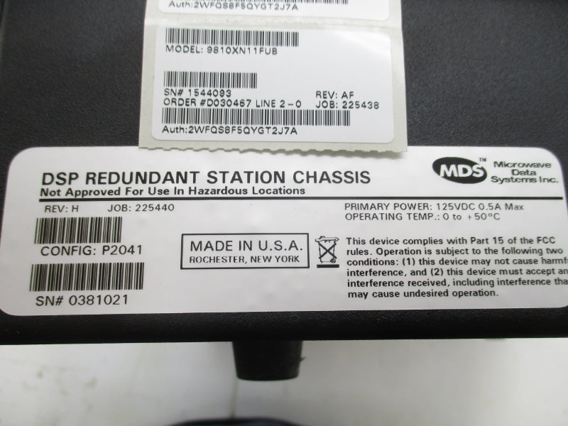 MDS 9810XN11FUB 125VDC 0.5A NSMP