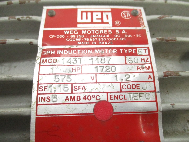 WEG 143T1187 575V 1.2A UNMP