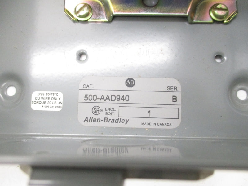 ALLEN BRADLEY 500-AAD940 SER. B 110V/115-120V NSMP