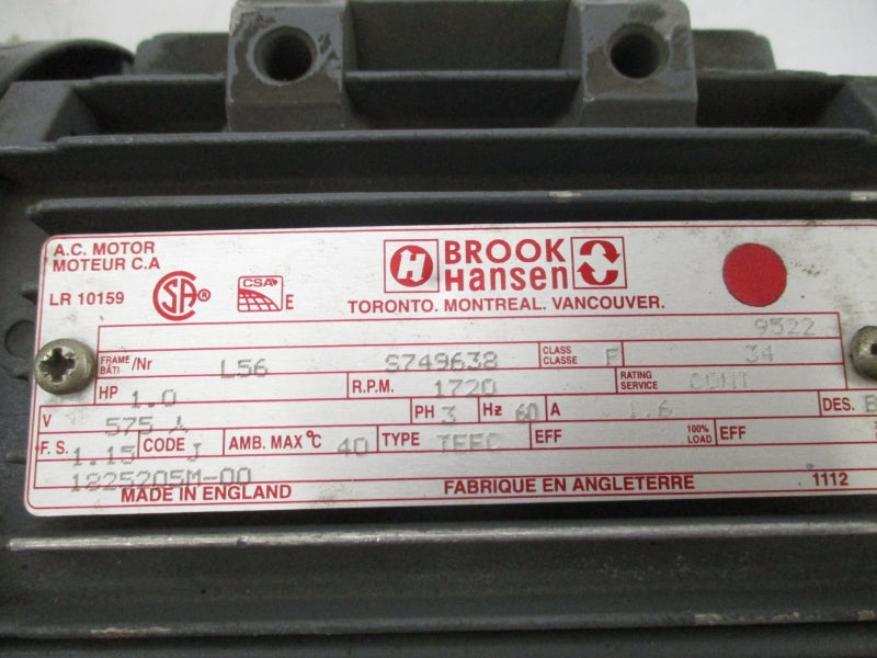 BROOK HANSEN 1225205M-00 575V 1.6A UNMP