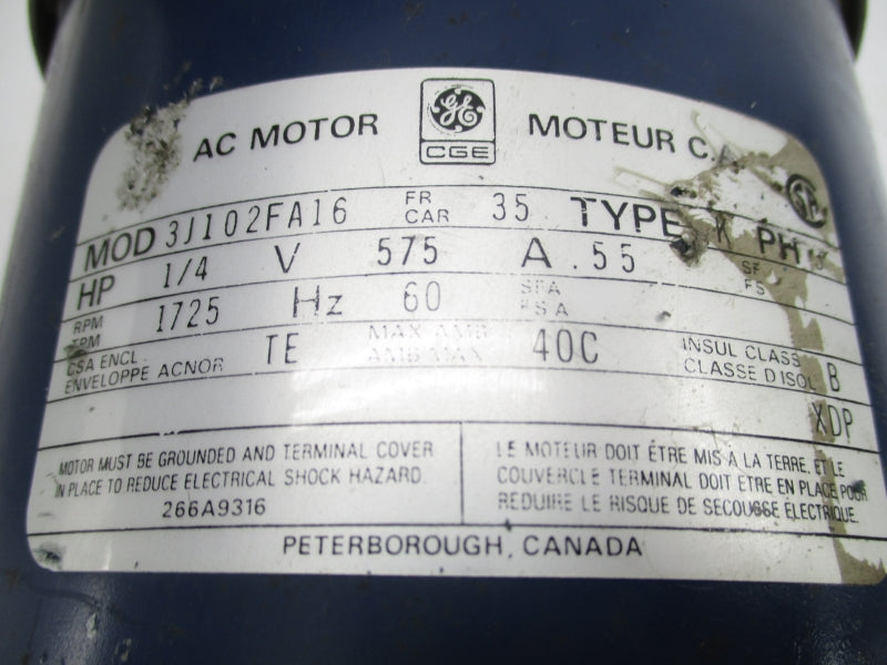 GENERAL ELECTRIC 3J102FA16 575V .55A UNMP