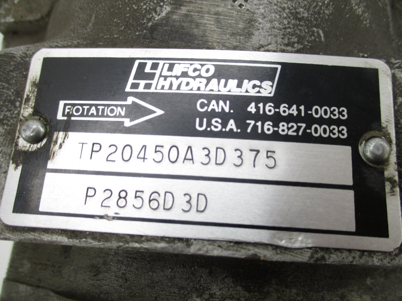LIFCO HYDRAULICS TP20450A3D375 UNMP