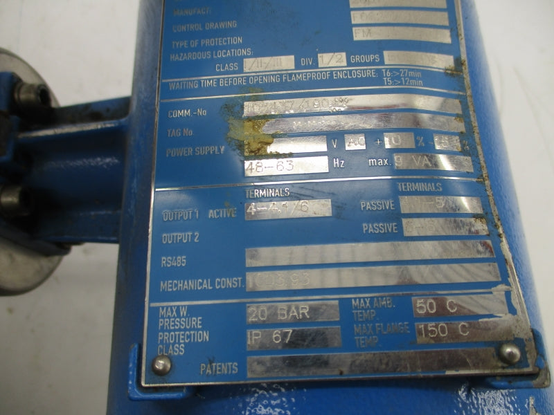 KROHNE BM100S/D/2/5/A/FM/A 20BAR 9VA UNMP