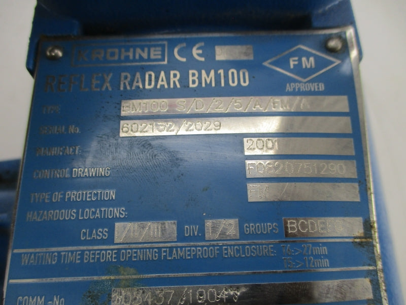 KROHNE BM100S/D/2/5/A/FM/A 20BAR 9VA UNMP