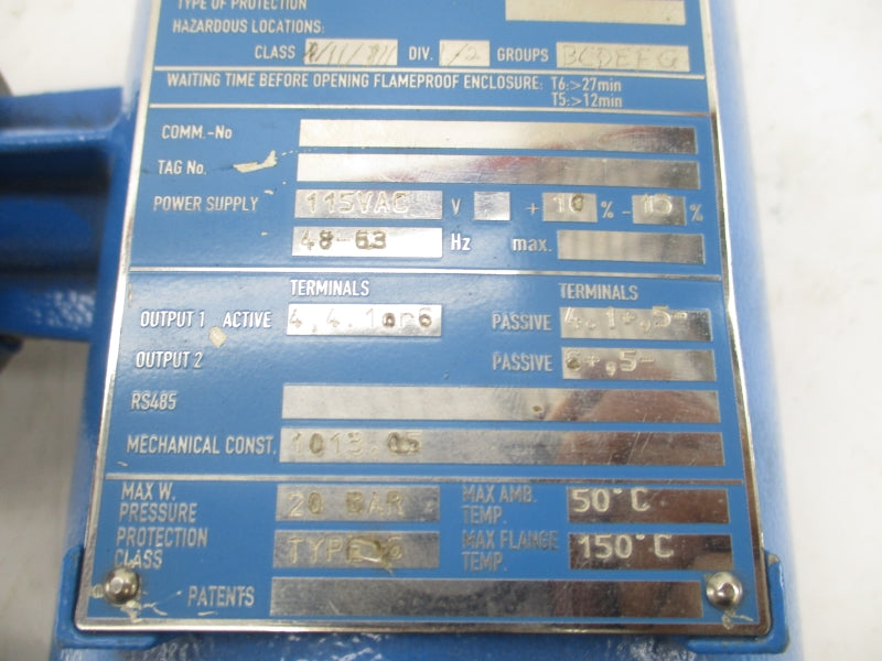 KROHNE BM100S/B/1/4/A/FM 115VAC 20BAR NSNP
