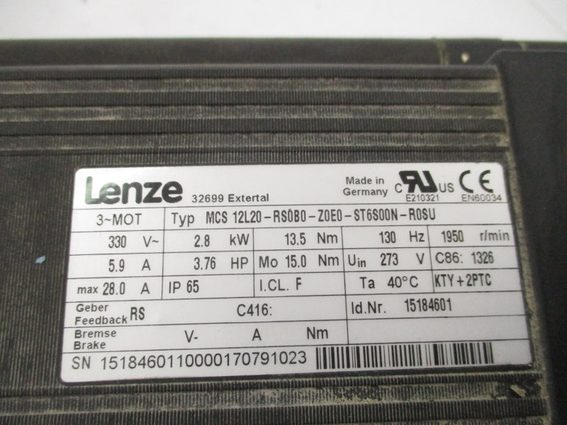 LENZE MCS12L20-RS0B0-Z0E0-ST6S00N-R0SU 330V 28.0A NSNP