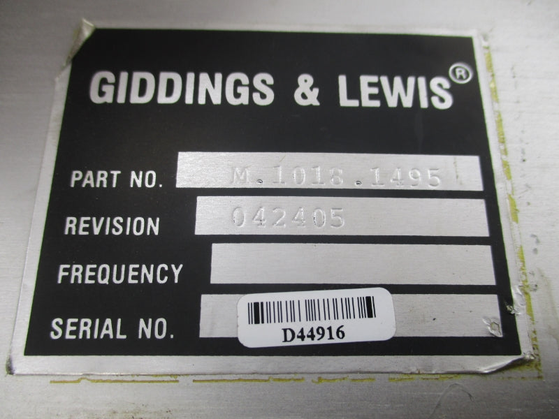 GIDDINGS&LEWIS M.1018.1495 UNMP