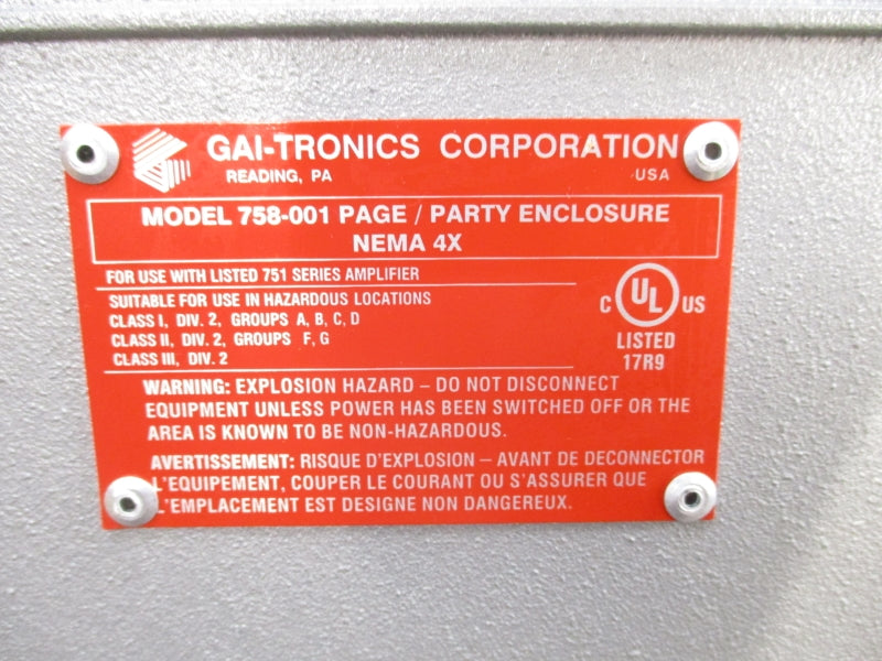 GAI-TRONICS 758-001 NSMP
