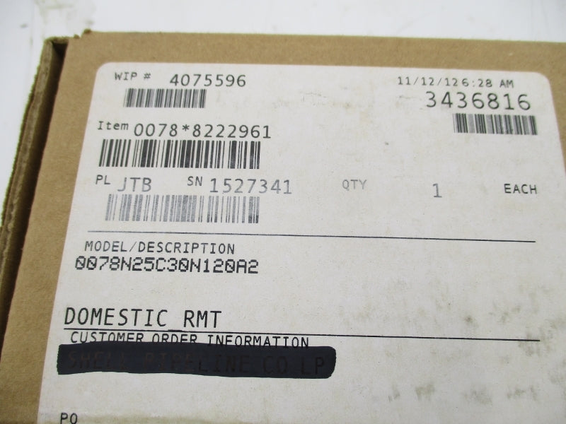 ROSEMOUNT 0078N25C30N120A2 NSFS