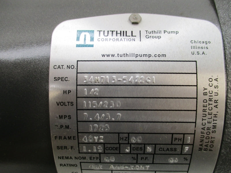 TUTHILL 34H713-5422G1 115/230V 7.4/3.7A NSMP