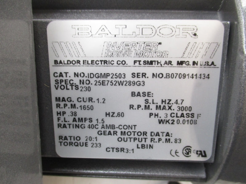 BALDOR IDGMP2503 230V 1.5A NSMP