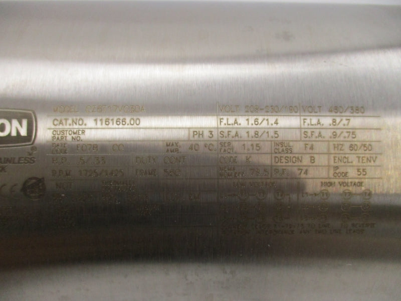 LEESON CZ6T17VC30A 116166.00 460/380V 1.6/1.4A NSMP