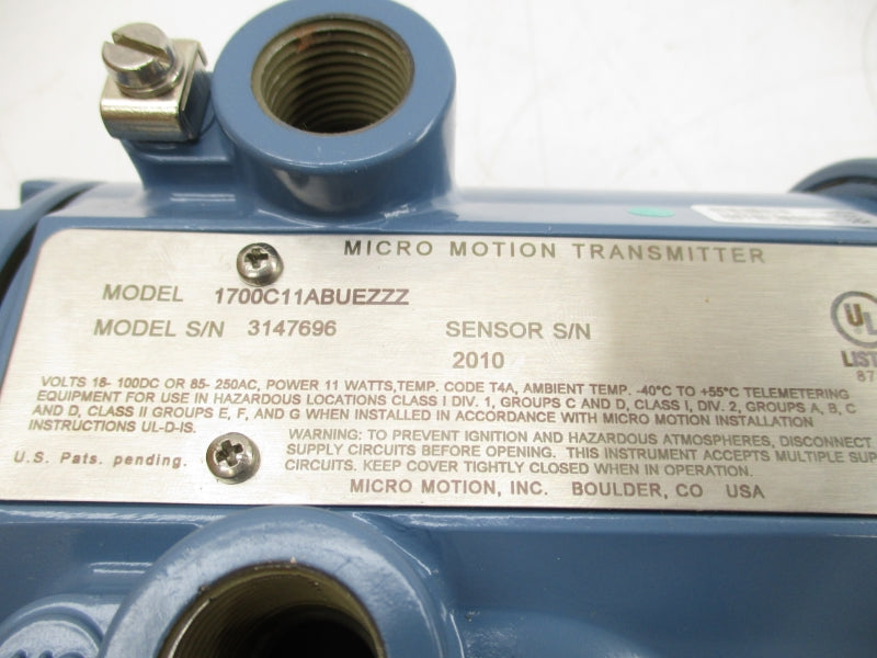 MICRO MOTION 1700C11ABUEZZZ 85-250VAC NSMP