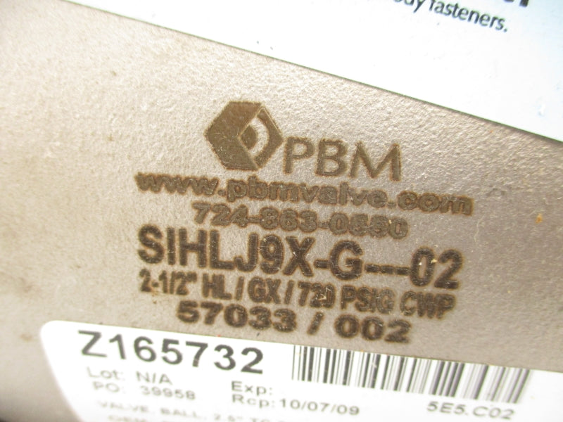 PBM SIHLJ9X-G---02 720PSI 2-1/2" NSMP
