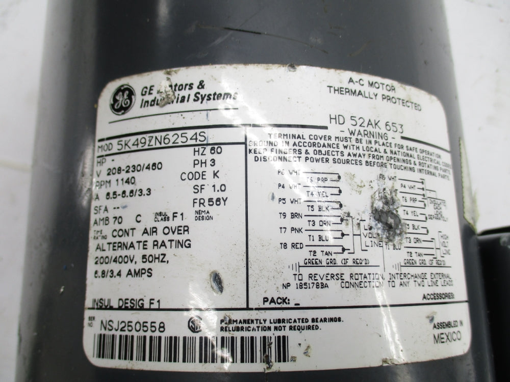 GENERAL ELECTRIC 5K49ZN6254S NSNP