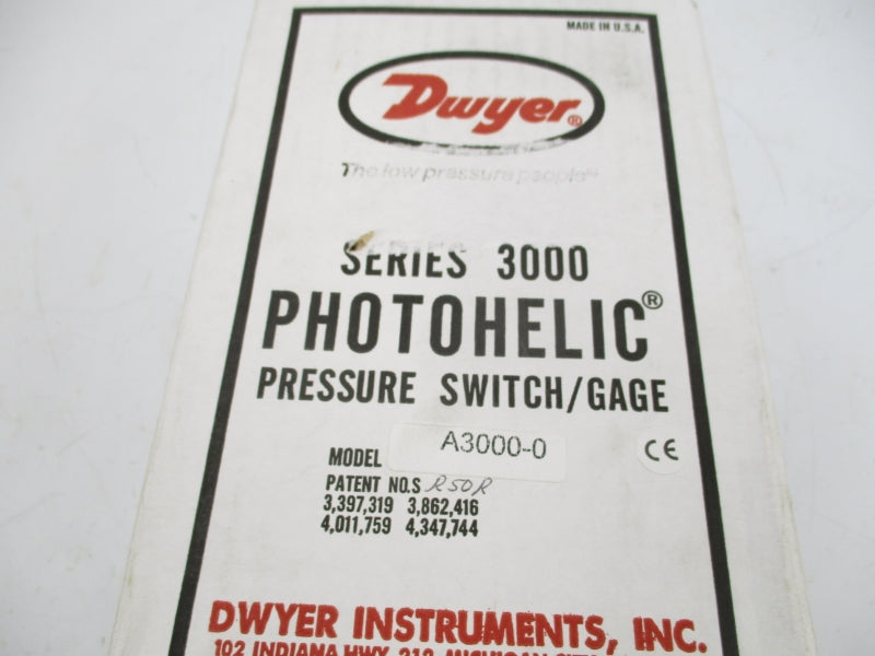DWYER A3000-00 120VAC 25PSI NSFS