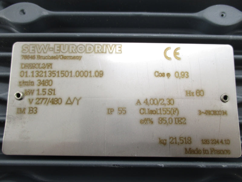 SEW-EURODRIVE DRE90L2/F1 277/480V 4,00/2,30A NSNP