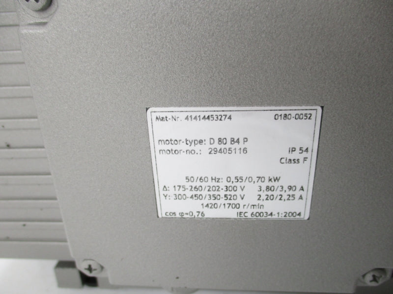 BECKER VT4.16 520V 3.90A (AS PICTURED) NSNP