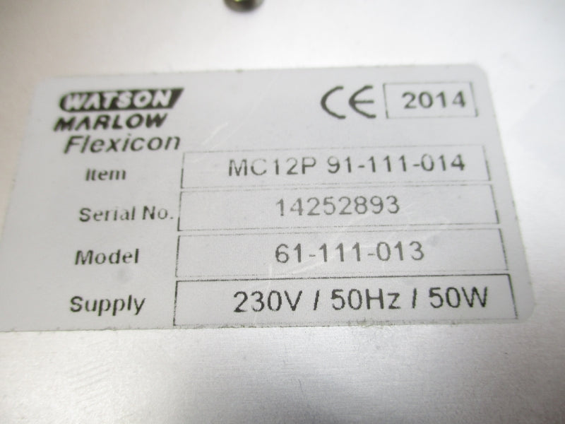 WATSON MARLOW MC12P91-111-014 61-111-013 230V UNMP