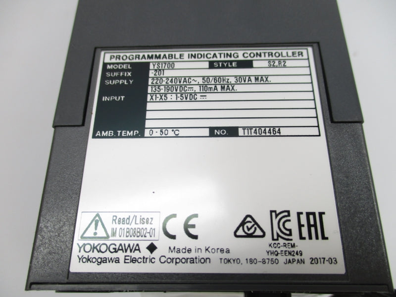 YOKOGAWA YS1700-201 1-5VDC NSMP