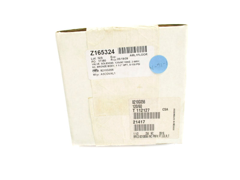 ASCO 8210G056 120V 1 1/2" NSFS