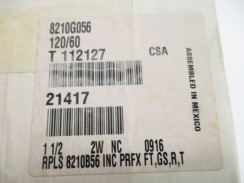 ASCO 8210G056 120V 1 1/2" NSFS
