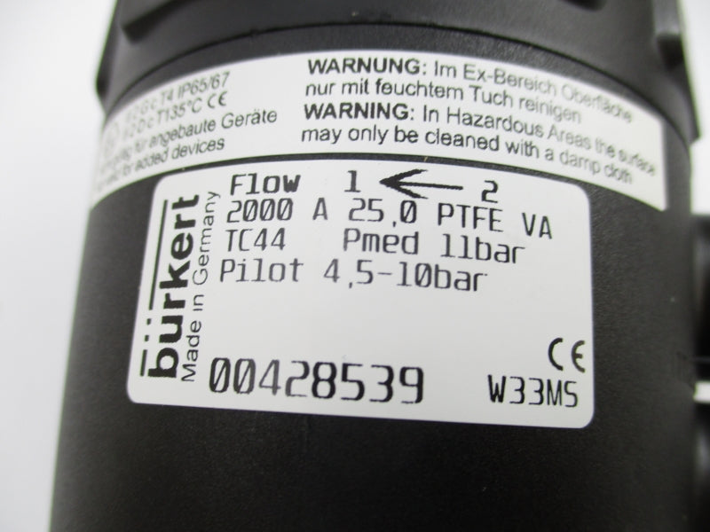 BURKERT 2000A25,0PTFEVATC44 00428539 11BAR NSMP