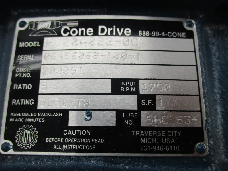 CONE DRIVE HV20A022-0C NSNP