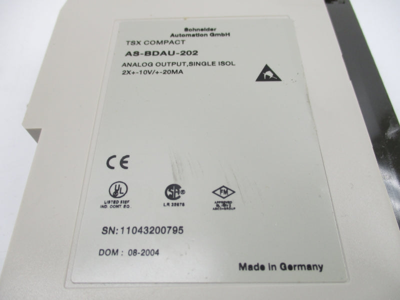SCHNEIDER AUTOMATION AS-BADU-205 10V 20MA (AS PICTURED) NSMP