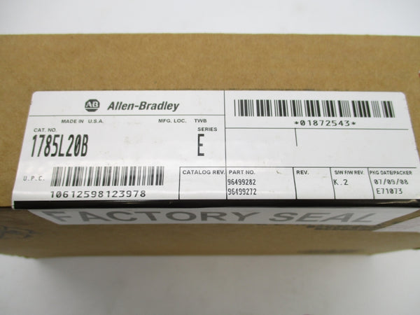 ALLEN BRADLEY 1785-L20B SER. E F/W K.2 DATE: 2008 NSFS