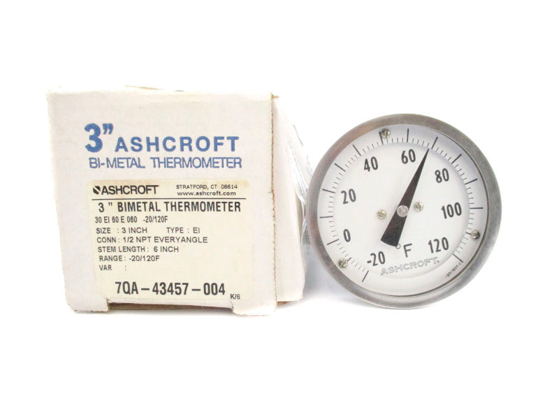 ASHCROFT 30EI60E060 -20/120F 3" NSMP