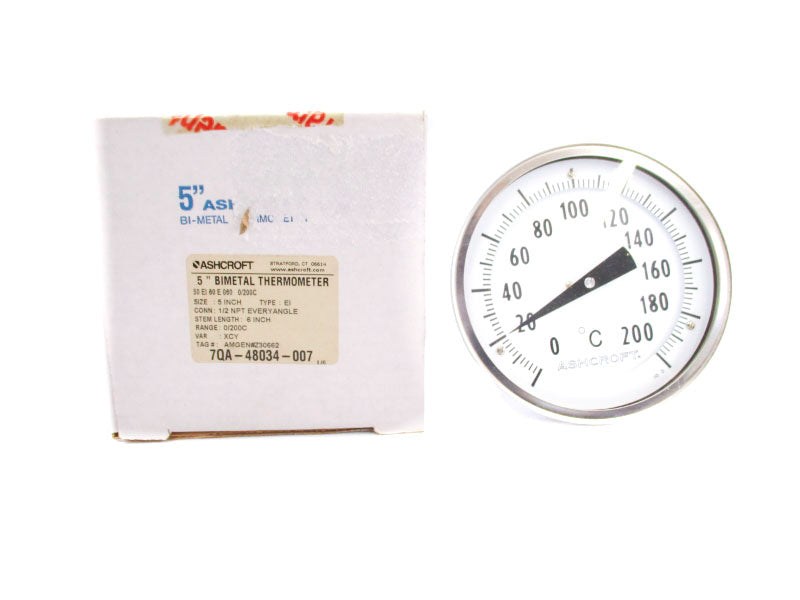 ASHCROFT 50EI60E060 0/200'C 5" NSMP