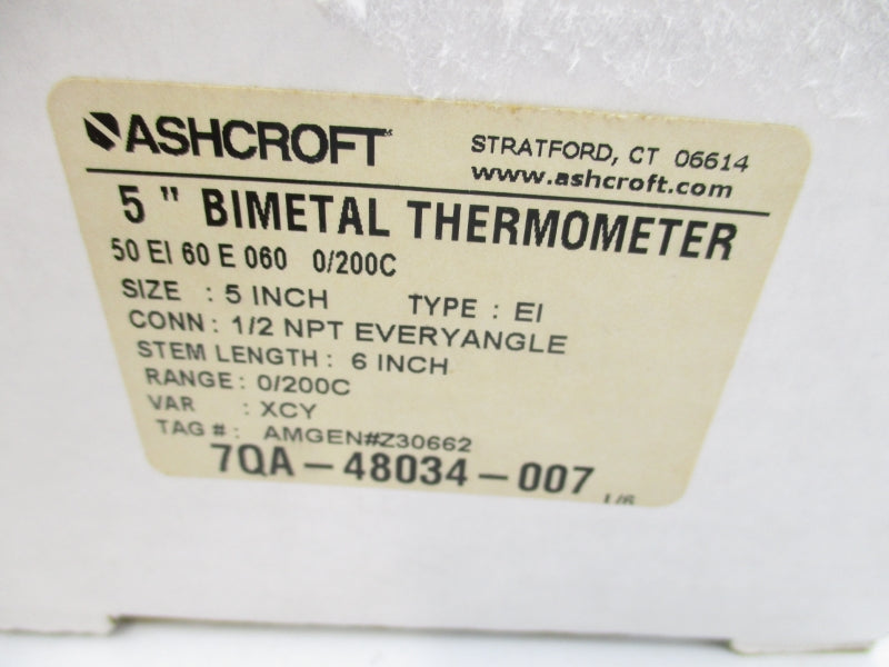 ASHCROFT 50EI60E060 0/200'C 5" NSMP