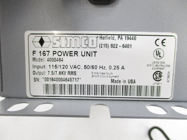 SIMCO 4000464 115/120VAC 0.25A NSMP