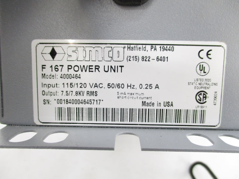 SIMCO 4000464 115/120VAC 0.25A NSMP
