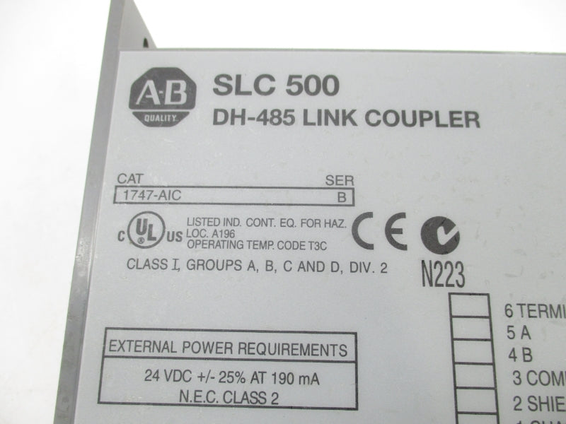 ALLEN BRADLEY 1747-AIC SER. B 24VDC NSMP