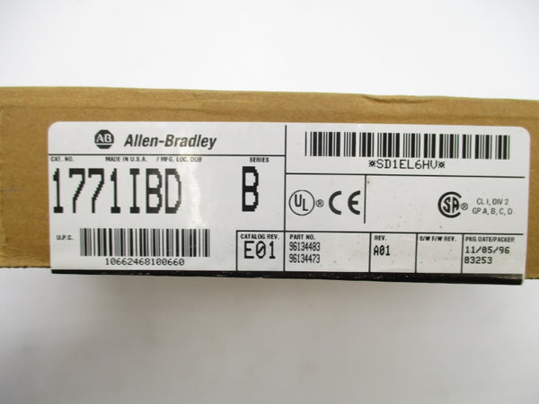 ALLEN BRADLEY 1771-IBD SER. B DATE: 1996 NSFS