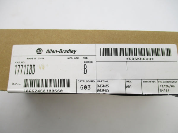 ALLEN BRADLEY 1771-IBD SER. B DATE: 2006 NSFS