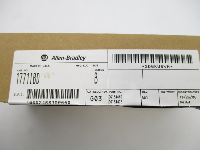 ALLEN BRADLEY 1771-IBD SER. B DATE: 2006 NSFS