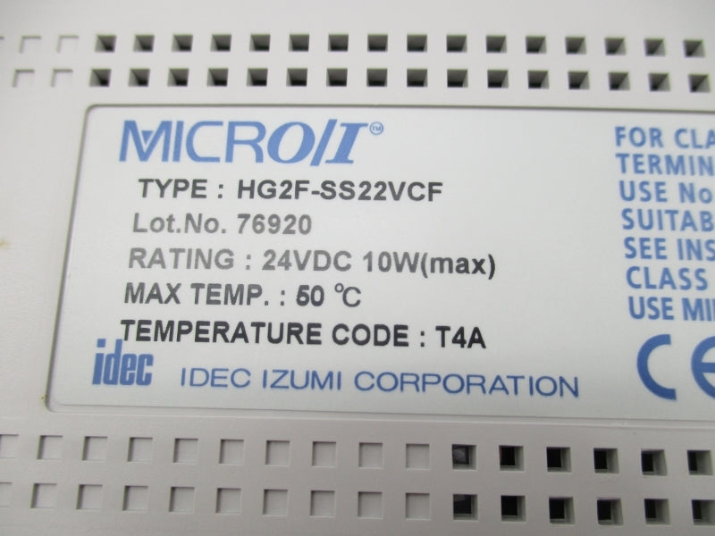 IDEC HG2F-SS22VCF 24VDC NSMP