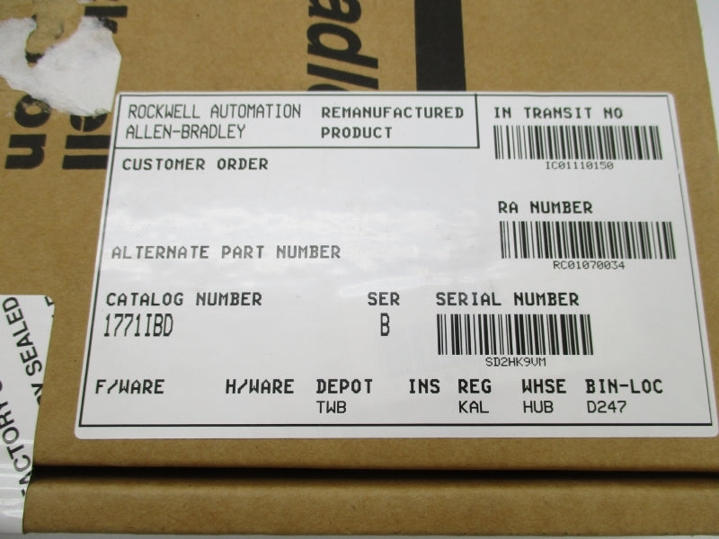 ALLEN BRADLEY 1771-IBD SER. B REMAN