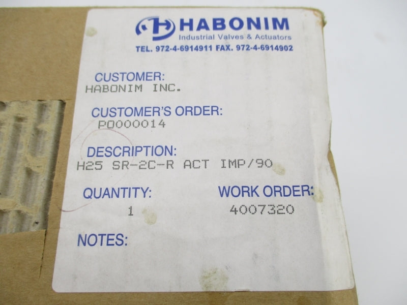 HABONIM H25SR-2C-R 120PSI NSFS