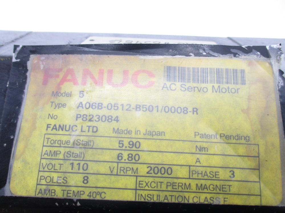FANUC A06B-0512-B501/0008-R REMAN
