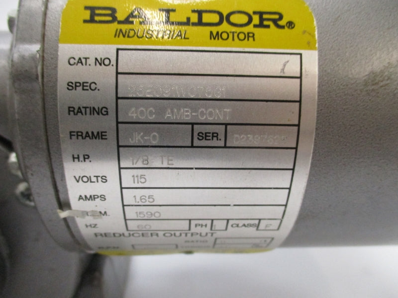 BALDOR 25E091W075G1 115V 1.65A UNMP
