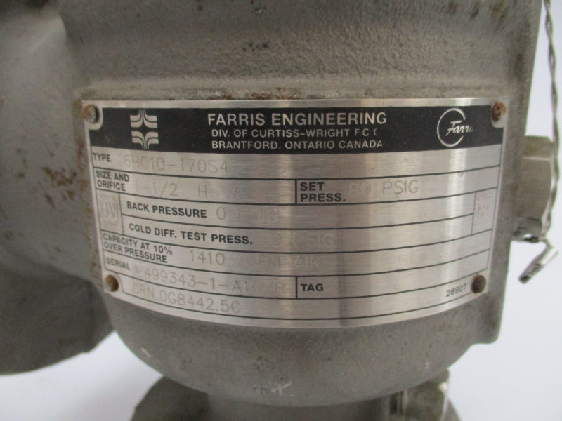 FARRIS ENGINEERING 26HC10-170S4 80PSI 1-1/2" NSMP