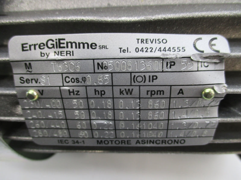 ERREGIEMME 05008136002 T63C6 280/480V 1.4/0.8 NSNP