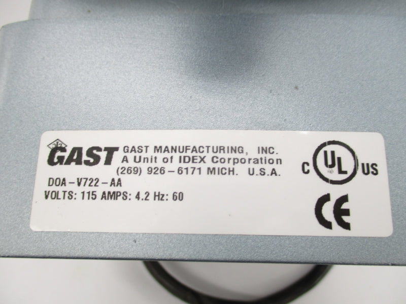 GAST DOA-V722-AA 115V 4.2A (AS PICTURED) NSNP