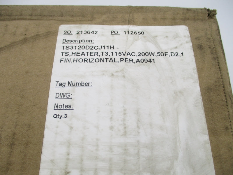 AMETEK TS3120D2CJ11H 115VAC (PKG OF 3) NSFS