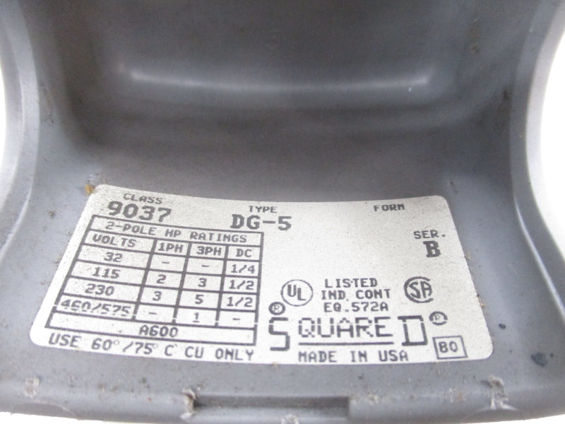 SQUARE D 9037DG-5 SER. B  460/575V UNMP