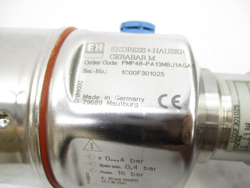 ENDRESS+HAUSER PMP48-PA13MBJ1AGA1 30VDC 4-20MA 16BAR NSMP